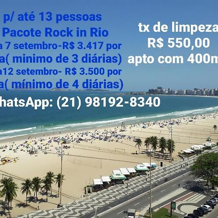 Copacabana Vista Mar Cobertura 2 Andares De Frente Para Os Fogos Do Reveillon Com 5 Quartos, 5 Ar-Condicionados, 6 Banheiros E Garagem Gratuita Rio de Janeiro Zewnętrze zdjęcie